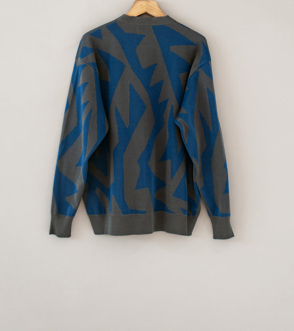 Offering ' Pattern Knit Cardigan' (Blue Grey)