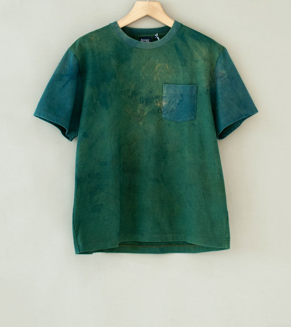 Buckets New York 'Fukugi Indigo Pocket Tee' (Green Blue)