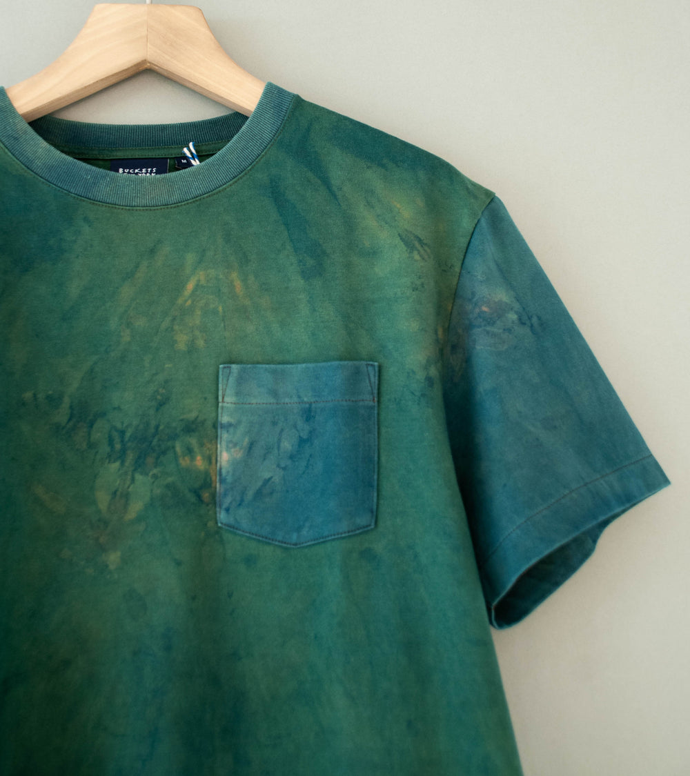 Buckets New York 'Fukugi Indigo Pocket Tee' (Green Blue)