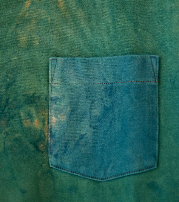 Buckets New York 'Fukugi Indigo Pocket Tee' (Green Blue)