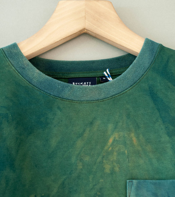 Buckets New York 'Fukugi Indigo Pocket Tee' (Green Blue)
