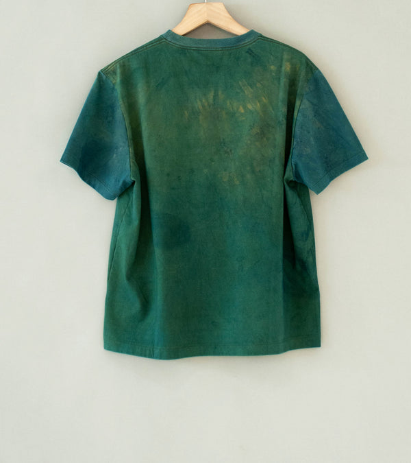 Buckets New York 'Fukugi Indigo Pocket Tee' (Green Blue)