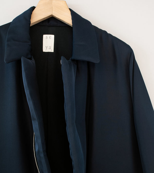 Seya 'Fluffy Wind Blouson' (Midnight Hard Twisted Silk)