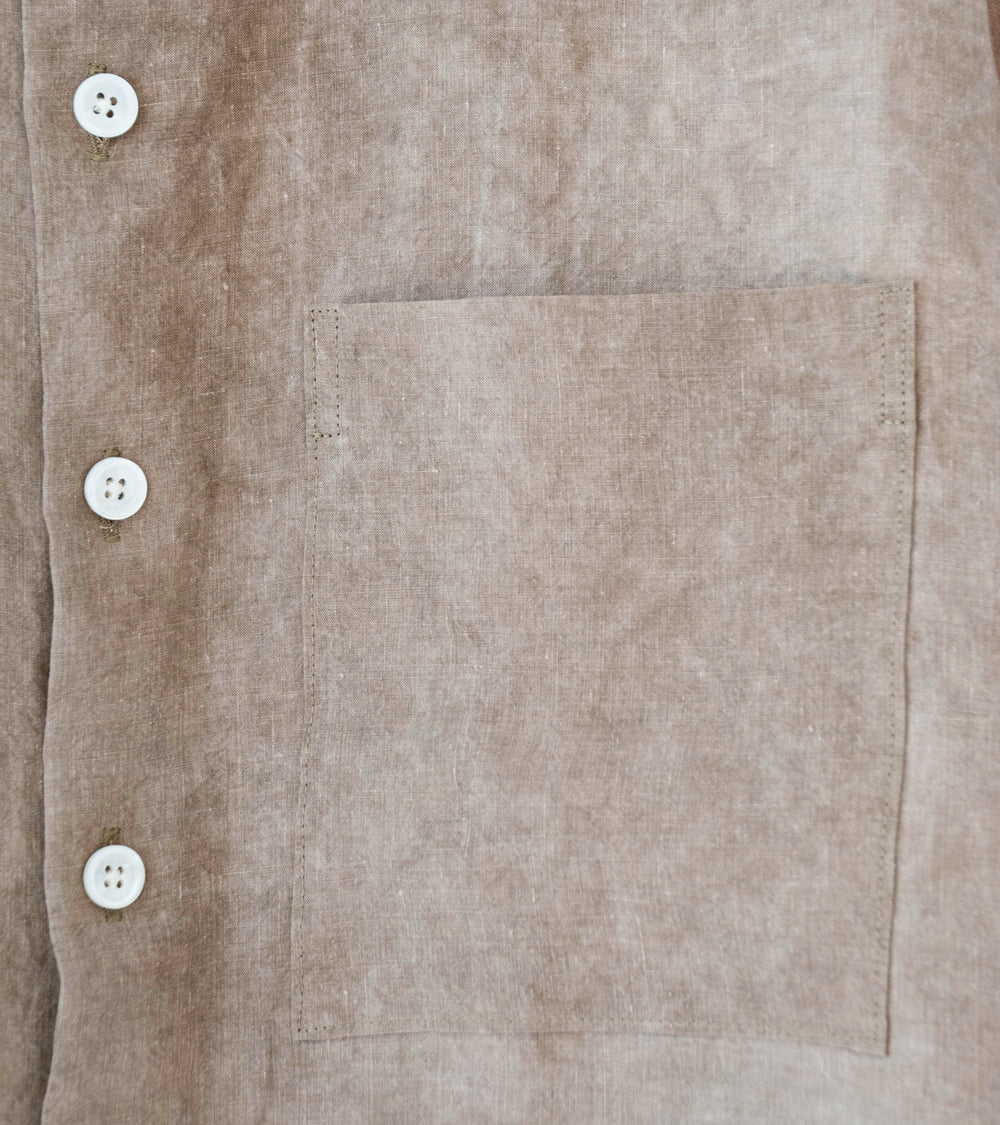 Evan Kinori 'Big Shirt Two' (Dark Beige Cold Dyed Hemp)