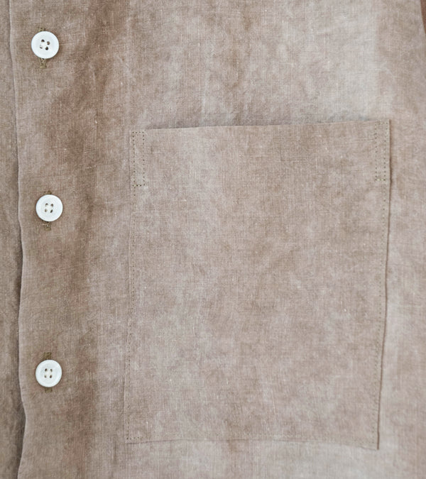 Evan Kinori 'Big Shirt Two' (Dark Beige Cold Dyed Hemp)