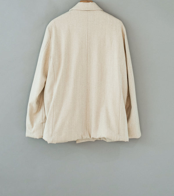Seya 'Fluffy Wind Blouson' (Creme Fine Grained Tweed)