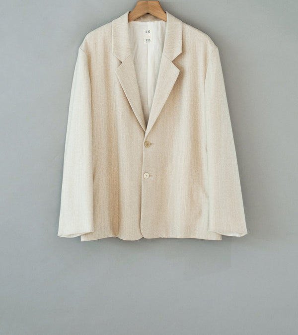 Seya 'La Villaret Jacket' (Creme Fine Grained Tweed)