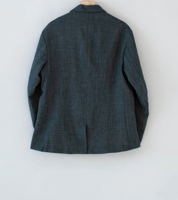 Evan Kinori 'Three Button Jacket' (Charcoal Black Wool Puppytooth)