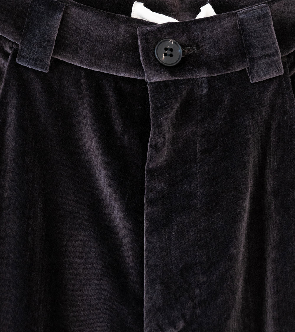 Seya 'La Villaret Pants' (Faded Black Aged Cotton Velor)