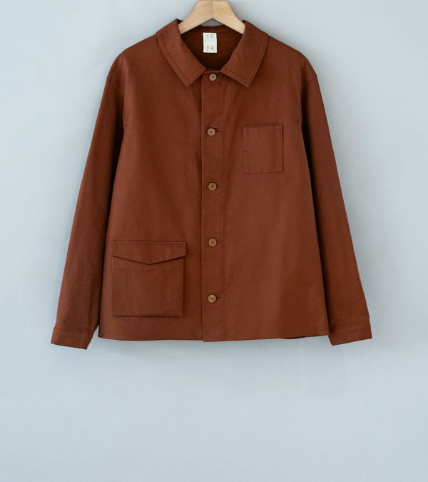 Seya 'La Villaret Over Shirt' (Brick French Worker Serge)