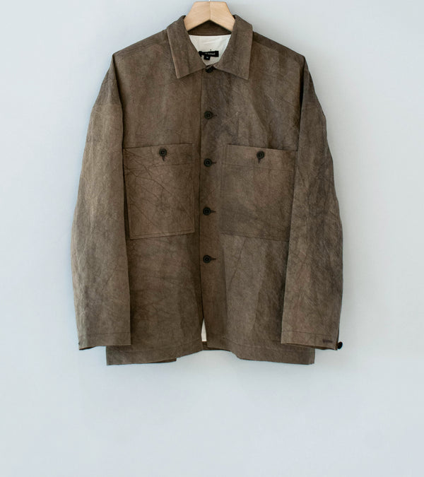 Evan Kinori 'Field Shirt Two' (Brown Persimmon Iron Natural Dye Twill)