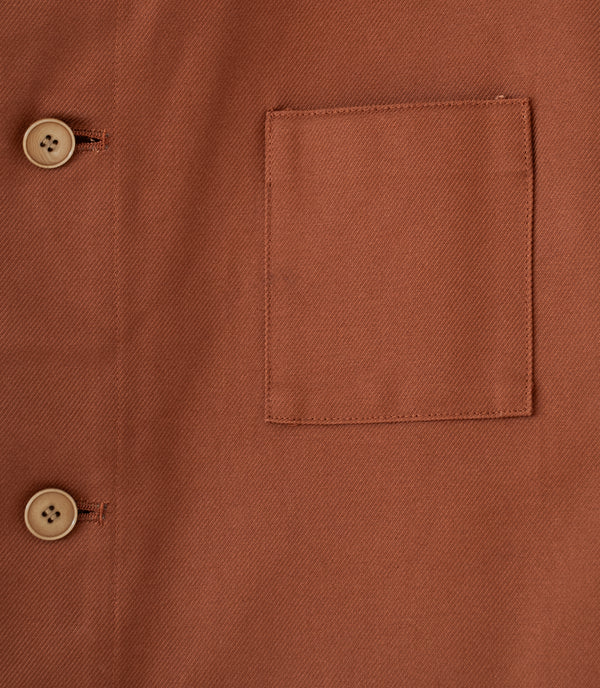 Seya 'La Villaret Over Shirt' (Brick French Worker Serge)