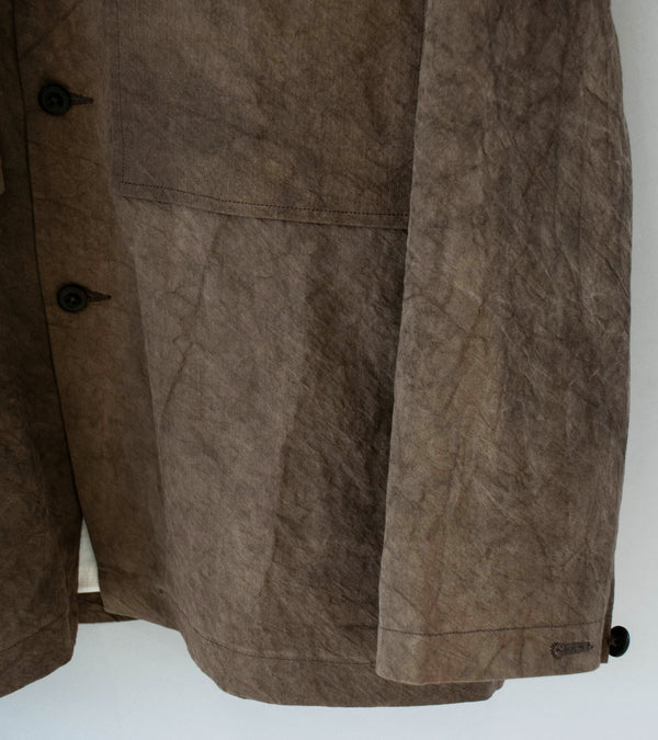 Evan Kinori 'Field Shirt Two' (Brown Persimmon Iron Natural Dye Twill)