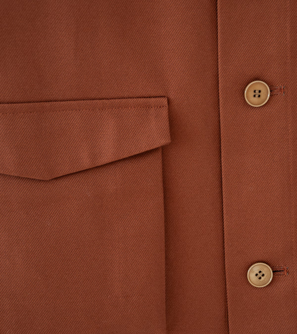Seya 'La Villaret Over Shirt' (Brick French Worker Serge)