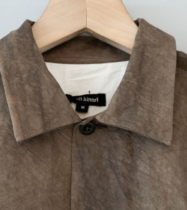 Evan Kinori 'Field Shirt Two' (Brown Persimmon Iron Natural Dye Twill)