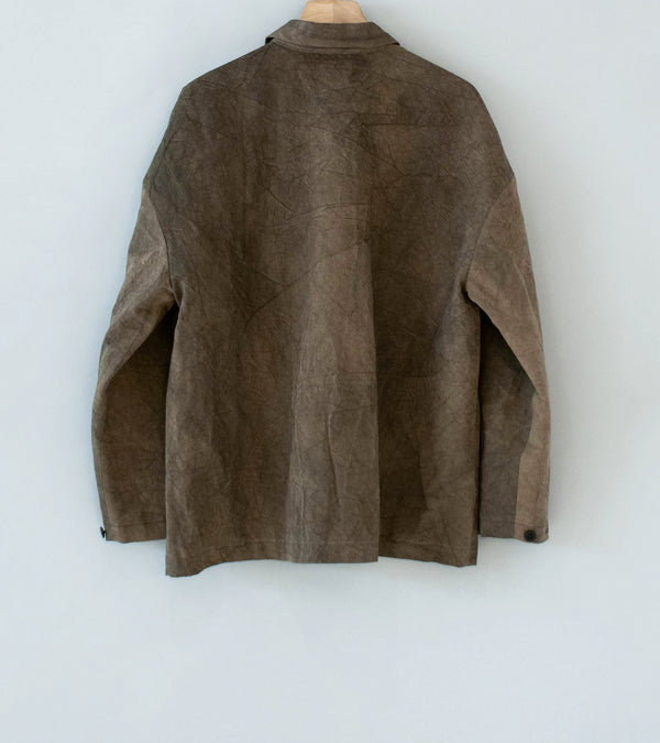 Evan Kinori 'Field Shirt Two' (Brown Persimmon Iron Natural Dye Twill)