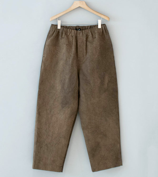 Evan Kinori 'Elastic Pant' (Brown Persimmon Iron Natural Dye Twill)