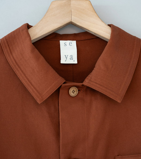 Seya 'La Villaret Over Shirt' (Brick French Worker Serge)