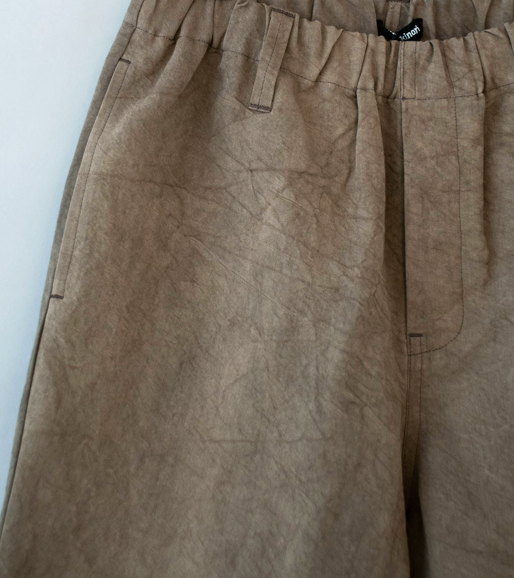 Evan Kinori 'Elastic Pant' (Brown Persimmon Iron Natural Dye Twill)