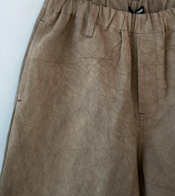 Evan Kinori 'Elastic Pant' (Brown Persimmon Iron Natural Dye Twill)