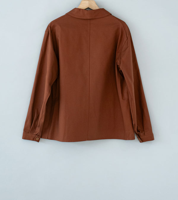 Seya 'La Villaret Over Shirt' (Brick French Worker Serge)