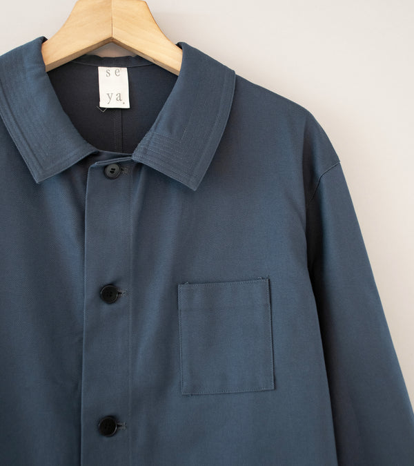 Seya 'La Villaret Over Shirt' (Winter Sky French Worker Serge)