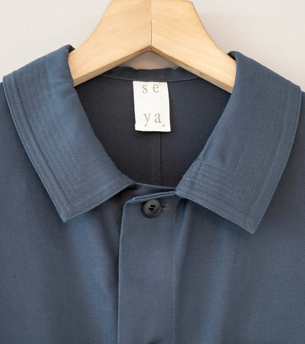 Seya 'La Villaret Over Shirt' (Winter Sky French Worker Serge)