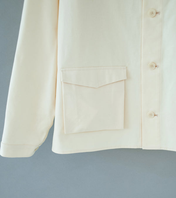 Seya 'La Villaret Over Shirt' (Creme French Worker Serge)