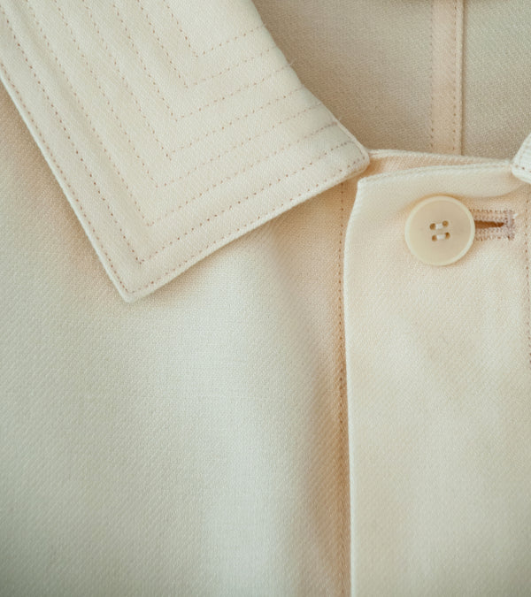 Seya 'La Villaret Over Shirt' (Creme French Worker Serge)