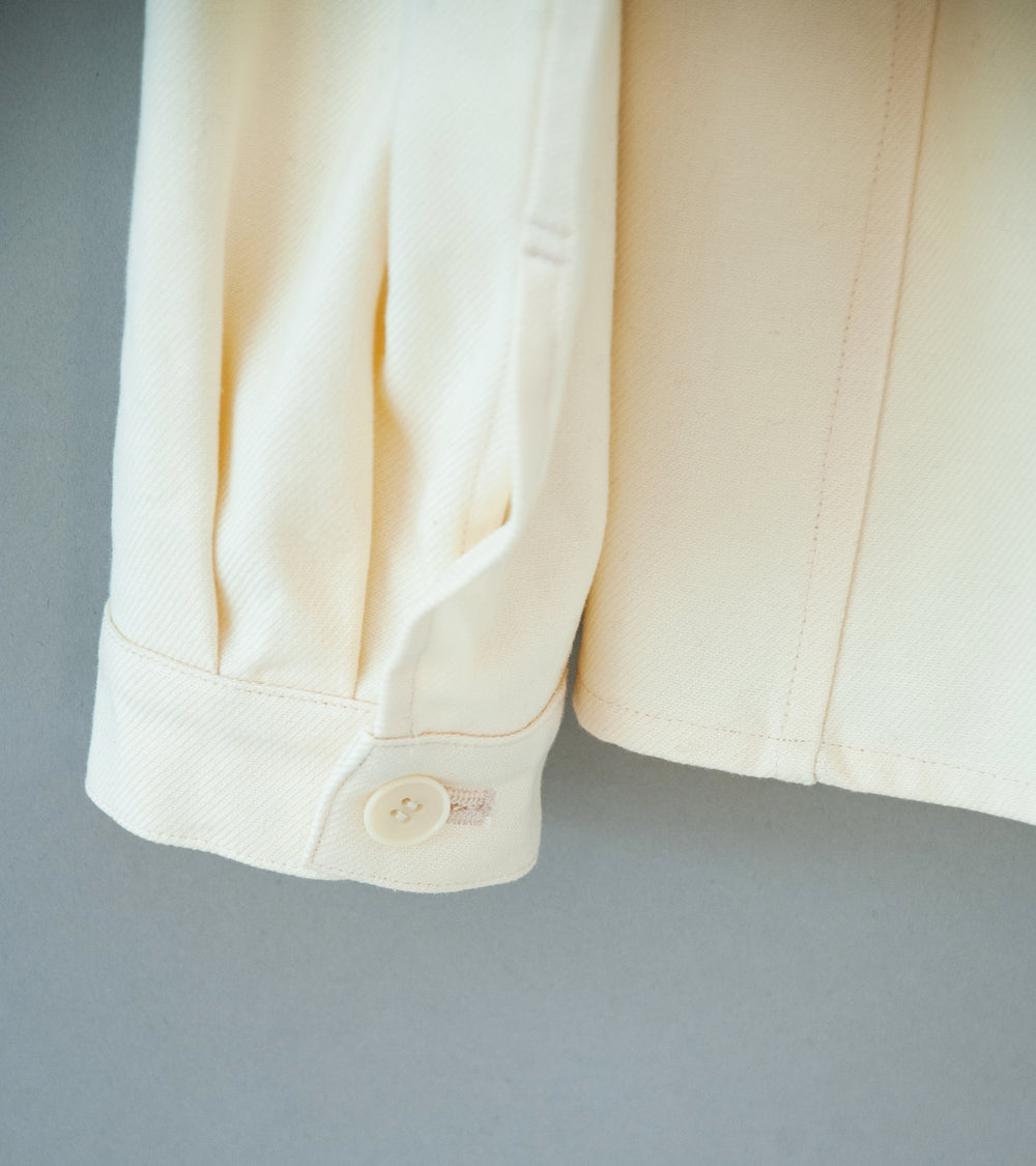 Seya 'La Villaret Over Shirt' (Creme French Worker Serge)