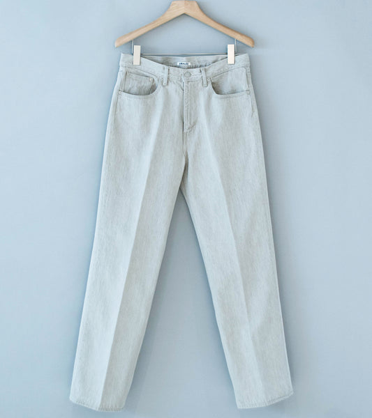 【26SS】AURALEE DENIM 5P LIGHT GRAY 30 Auralee 'Faded Hard Twist Brown Denim 5P Pants' (Light Gray) – C'H
