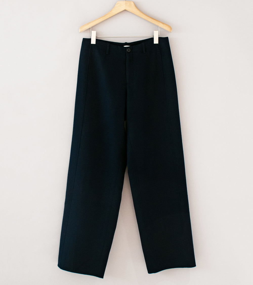 Seya 'Light Double Face Pants' (Night Super 110 Fine Merino Wool)