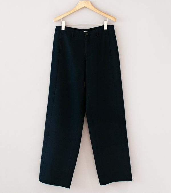 Seya 'Light Double Face Pants' (Night Super 110 Fine Merino Wool)