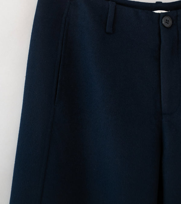 Seya 'Light Double Face Pants' (Night Super 110 Fine Merino Wool)