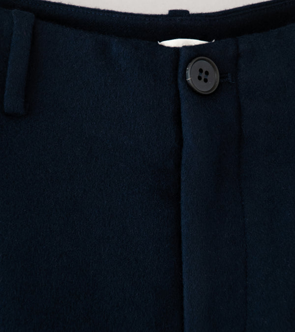 Seya 'Light Double Face Pants' (Night Super 110 Fine Merino Wool)