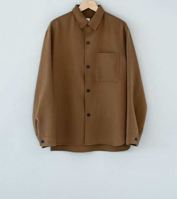 Seya 'Light Double Face Shirt' (Squirrel Super 110 Fine Merino Wool)