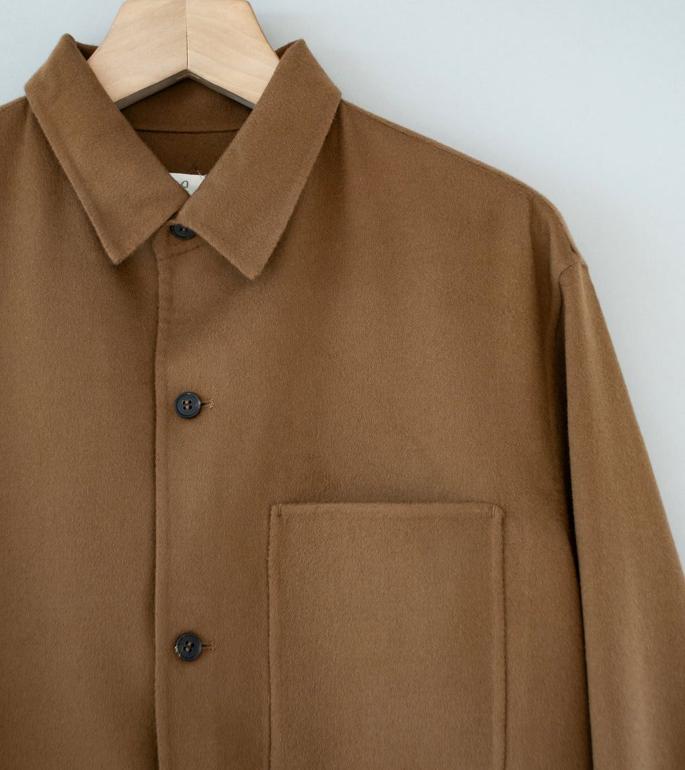 Seya 'Light Double Face Shirt' (Squirrel Super 110 Fine Merino Wool)