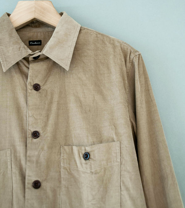 Conkers 'Beadle Shirt' (Beige Needle Corduroy)