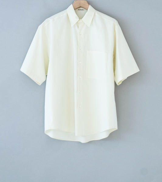 Auralee 'Washed Finx Twill Big Half Sleeved Shirt' (Vanilla) – C'H