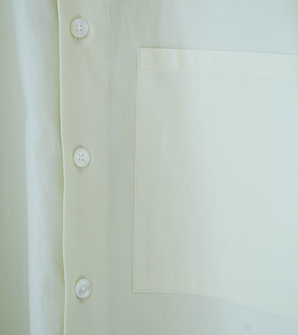 Auralee 'Washed Finx Twill Big Half Sleeved Shirt' (Vanilla)