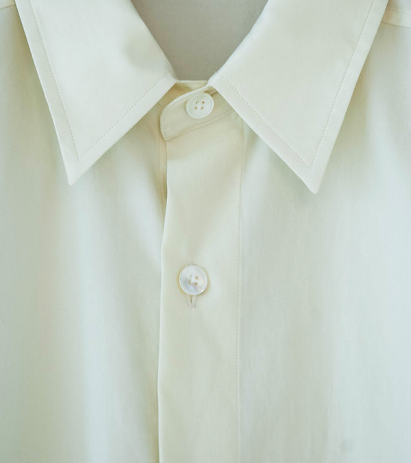 Auralee 'Washed Finx Twill Big Half Sleeved Shirt' (Vanilla)