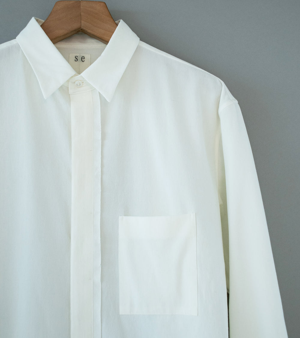 Seya 'Frilled Shirt' (White Dry Organic Cotton)