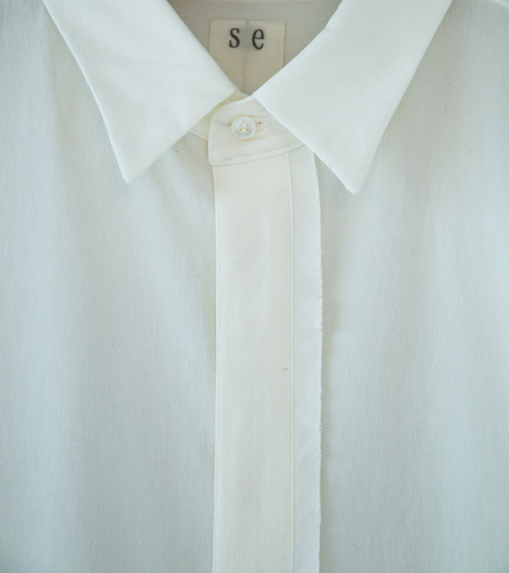 Seya 'Frilled Shirt' (White Dry Organic Cotton)