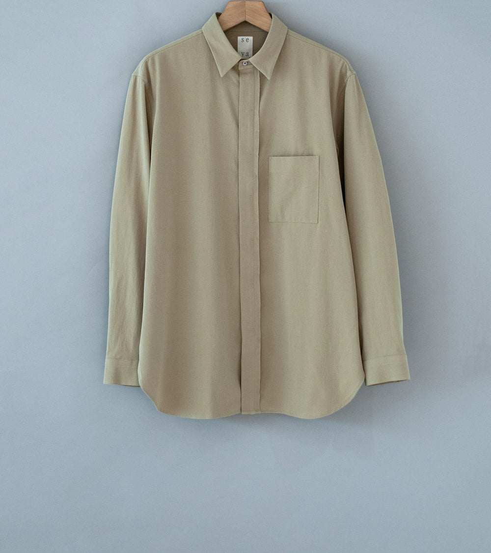 Seya 'Frilled Shirt' (Wheat Dry Organic Cotton)