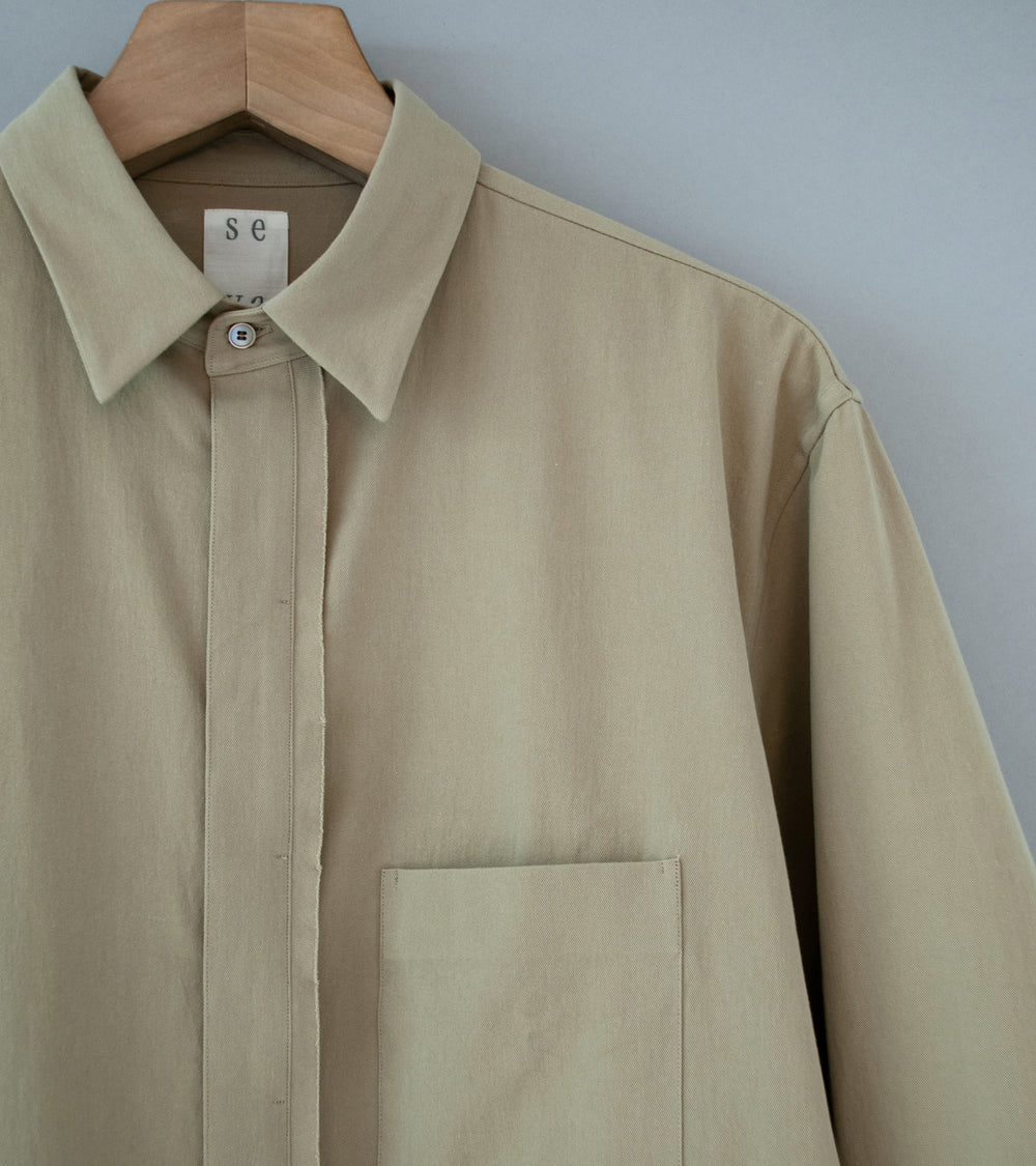 Seya 'Frilled Shirt' (Wheat Dry Organic Cotton)