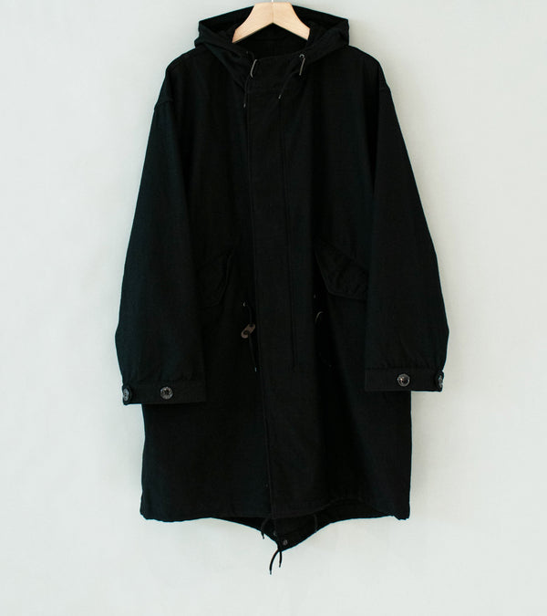Bauth 'Cotton Wool Military Coat' (Black)