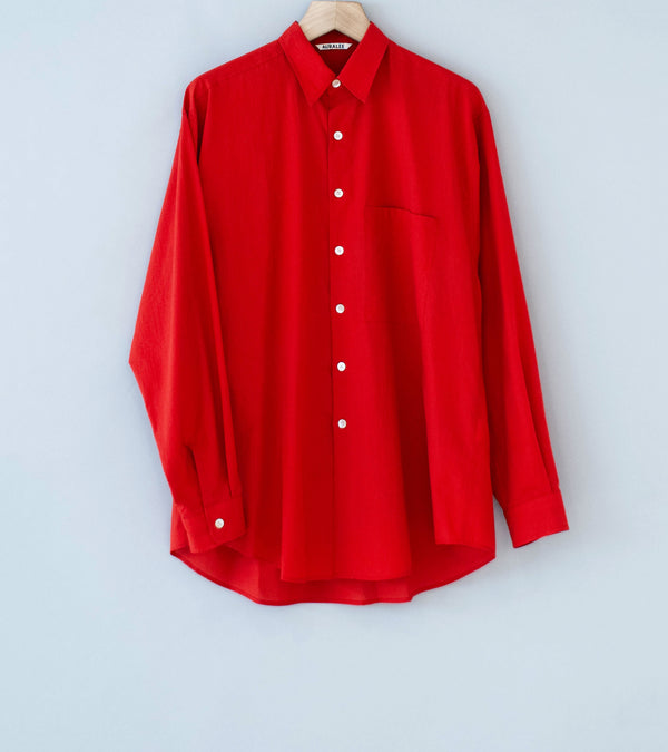 Auralee 'Super Fine Cotton Lawn Shirt' (Red)