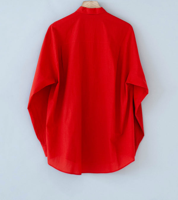 Auralee 'Super Fine Cotton Lawn Shirt' (Red)