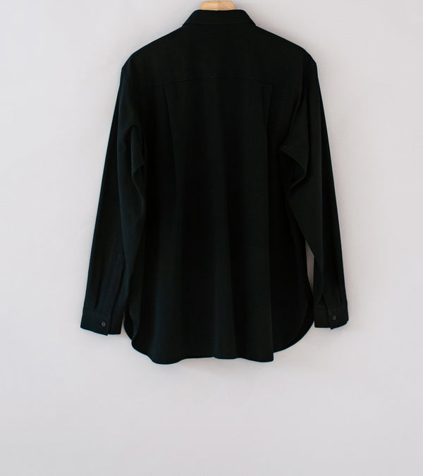 Seya 'Frilled Shirt' (Black Dry Organic Cotton)