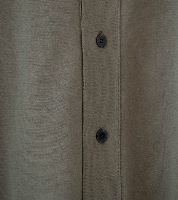 Auralee 'Giza High Gauge Knit Half Sleeved Cardigan' (Olive Gray)